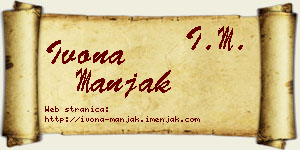 Ivona Manjak vizit kartica
